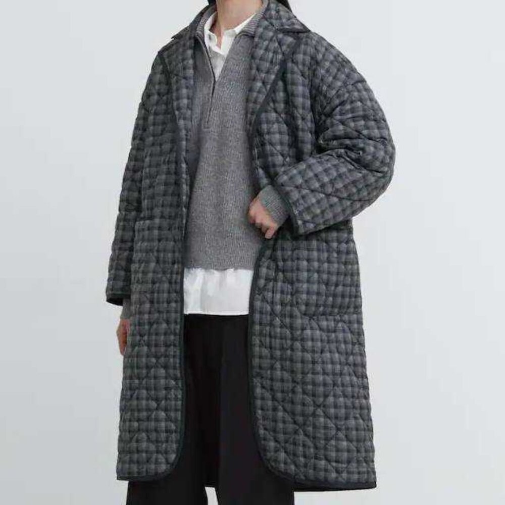 Uniqlo PUFFTECH Oversized Coat (Warm Padded) Color GRAY